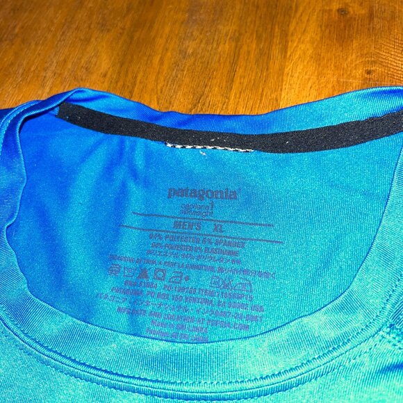 Patagonia Capilene1 Silkweight 14ers.com men's long sleeve performance shirt blu - Picture 4 of 8